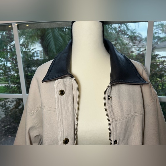 NWT🌷Abercrombie Mid-Length Twill Work Wear Jacket - Picture 4 of 7